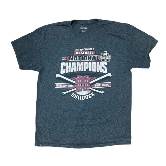 Champion Other - Champion NCAA Baseball National Champions T-Shirt Mississippi State Bulldogs